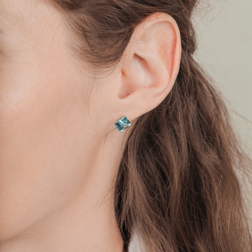 Пусеты Fiore Luna Crystal Sky Blue, SWE0127/2 SB G фото 4